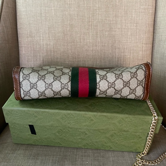 Authentic Gucci vintage web sherry clutch bag 010.378 (WN14) - Picture 5 of 13